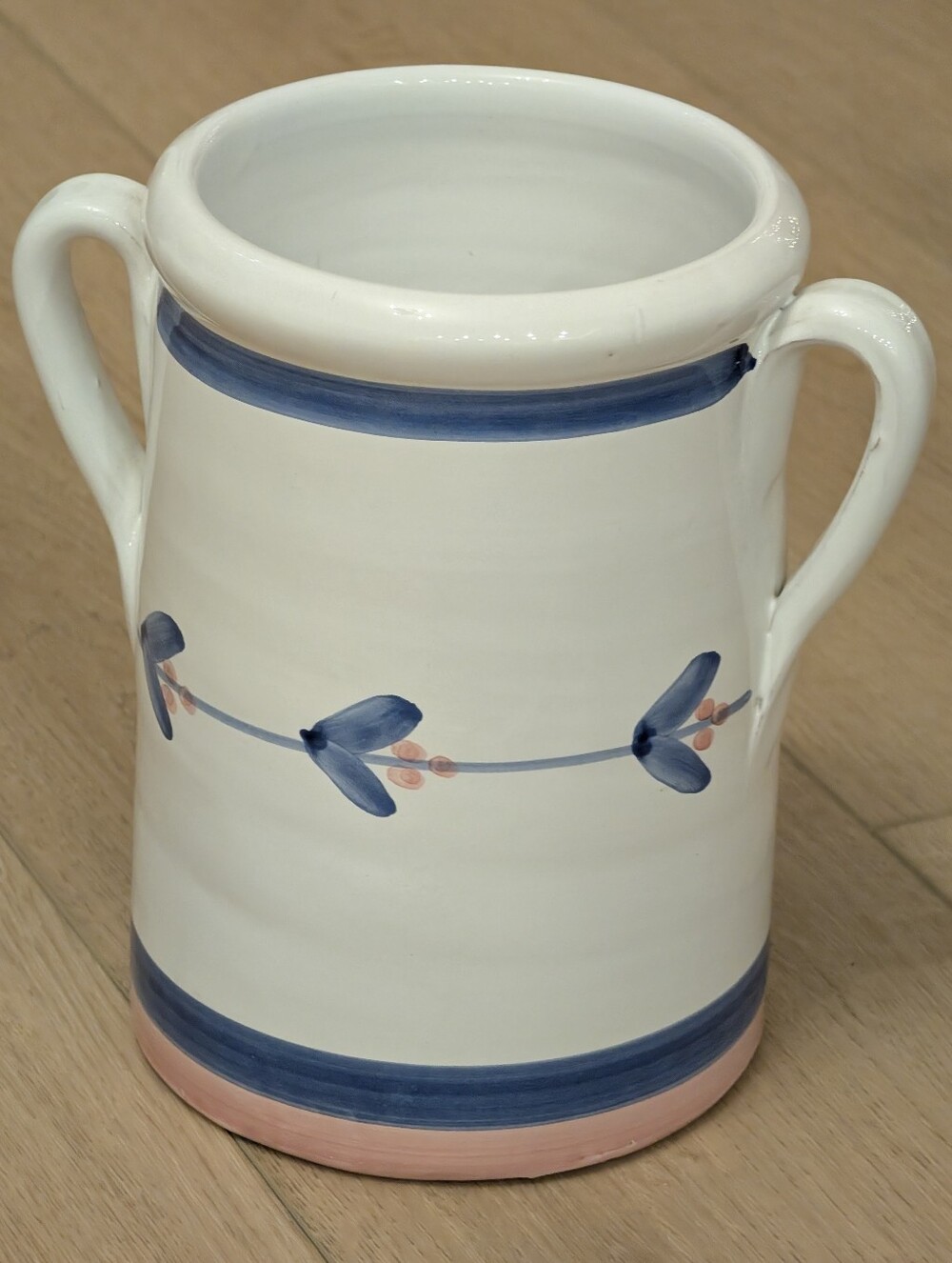 Vintage Caleca Hand-Painted Ceramic Vase